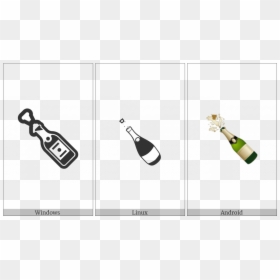 Bottle With Popping Cork On Various Operating Systems - Glass Bottle, HD Png Download - bottle popping png