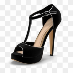 Black Heels Transparent Images - Basic Pump, HD Png Download - black heels png