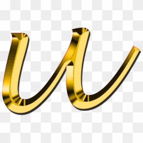 Small Letter U - Letter A Symbol Gold, HD Png Download - letter png transparent