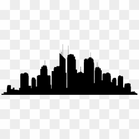 New York City Portable Network Graphics Clip Art Image - City Skyline Silhouette Logo, HD Png Download - city clipart black and white png