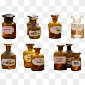Old Medicine Bottles Png, Transparent Png - medication bottle png