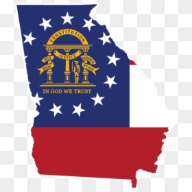 Georgia State Flag Decal, HD Png Download - georgia flag png