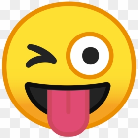 Winking Face With Tongue Icon - Emoticon Sacando La Lengua, HD Png Download - face screaming in fear emoji png