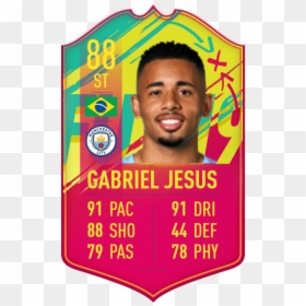 Gabriel Jesus Fifa 19, HD Png Download - gabriel jesus png