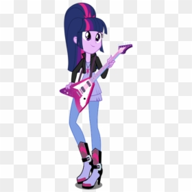 Au Twilight With Guitar Full Body By Sunsetshimmer333 - Equestria Girls Au Twilight Sparkle, HD Png Download - violão png vector