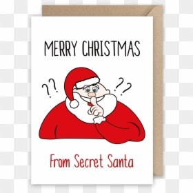 Christmas Card Secret Santa, HD Png Download - secret santa png