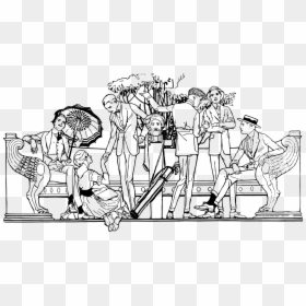 Art,people,monochrome Photography - Illustration, HD Png Download - young people png
