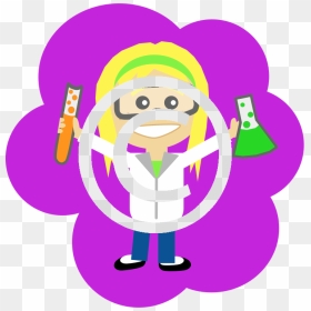 Cartoon Safety Goggles Science, HD Png Download - girl png