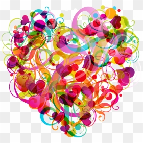 Abstract Colorful Heart Png Clipart - Clipart Colorful Hearts, Transparent Png - heart png