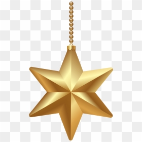 Gold Christmas Star Png Clipart Image - Christmas Balls Vector Png, Transparent Png - star png