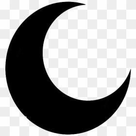 Black Crescent Moon Png Image - Transparent Crescent Moon Png, Png Download - moon png