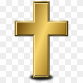 Library Of Gold Cross Banner Black And White Stock - Gold Cross Transparent, HD Png Download - cross png