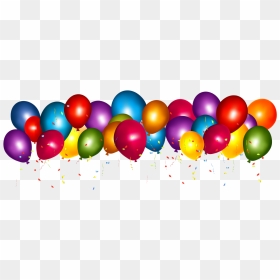 Balloon Box, Birthday Clips, Colourful Balloons, Confetti - Balloon Clipart, HD Png Download - confetti png