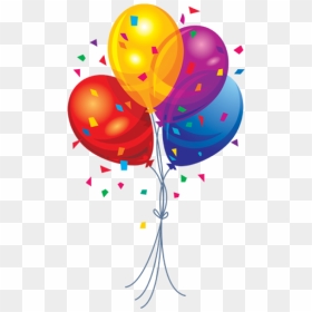 Balloons With Confetti Png Image - Balloon Png, Transparent Png - confetti png
