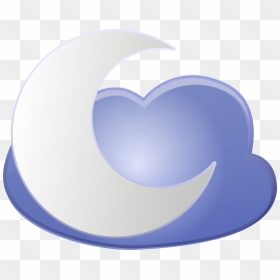 Cloud And Moon Weather Icon Png Clip Art, Transparent Png - moon png