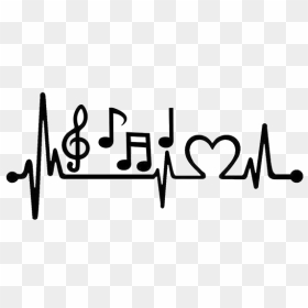 Music Notes Heartbeat, HD Png Download - music notes png