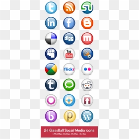 3d Social Media Icons Png, Transparent Png - social media icons png