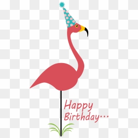 Flamingo Clipart Happy Birthday Png - Clip Art Flamingo Birthday, Transparent Png - happy birthday png