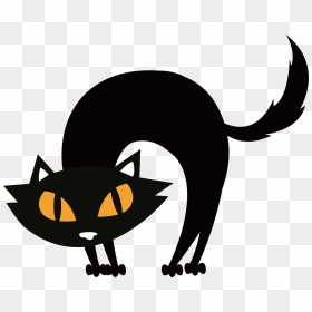 Black Cat Halloween Scalable Vector Graphics - Black Cat, HD Png Download - cat png