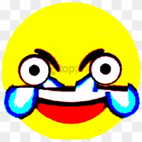 Open Eye Crying Laughing Emoji Png - Deep Fried Laughing Emoji, Transparent Png - emoji png