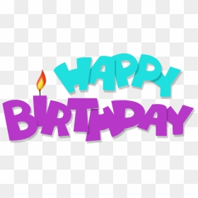 Happy Birthday Teal And Purple, HD Png Download - happy birthday png