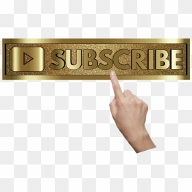 #subscribe #youtube #premium #gold #golden @lucianoballack - Golden Subscribe Png, Transparent Png - subscribe png