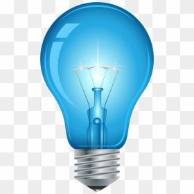 Blue Light Bulb Png Clip Art - Blue Light Bulb Clipart, Transparent Png - light png