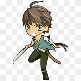 Anime Boy Sword - Boy With A Sword Anime, HD Png Download - sword png