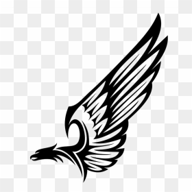 Half Wings Png Hd - Tribal Bird Tattoos, Transparent Png - wings png