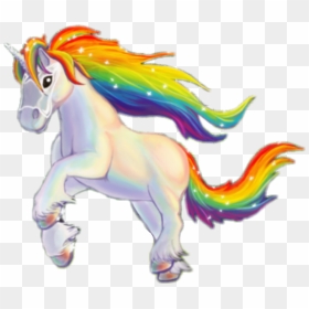 Transparent Cartoon Unicorn Png - Rainbow Unicorn Transparent Background, Png Download - unicorn png