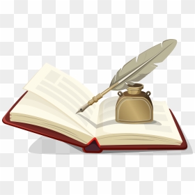 Book And Quill Png, Transparent Png - book png