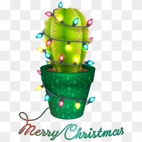 Merry Christmas Cactus Transfer - Merry Christmas Wishes Cactus, HD Png Download - christmas lights png
