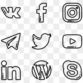 Social Media Colouring Pages, HD Png Download - social media icons png