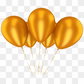 Gold Balloons Png - Yellow Balloons Png Transparent, Png Download - balloons png