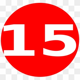15 In Red Circle, HD Png Download - red circle png