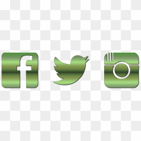 Free Facebook Twitter Icons Transparent Background - Transparent Instagram Logo Green, HD Png Download - twitter logo png transparent background