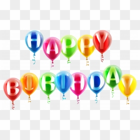 Free Download Of Happy Birthday Transparent Png Image - Happy Birthday Balloons Png Transparent Background, Png Download - happy birthday png