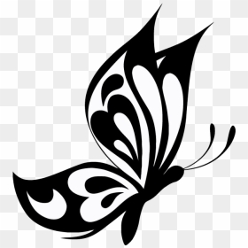 Vector Black Butterfly Png Transparent Image - Vector Butterfly Png Black And White, Png Download - butterfly png