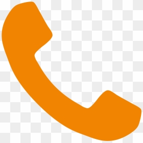 Orange Phone Font-awesome - Orange Telephone Icon Png, Transparent Png - phone icon png