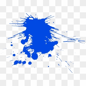 Transparent Blue Splatter Png - Blue Paint Splatter Png, Png Download - splash png