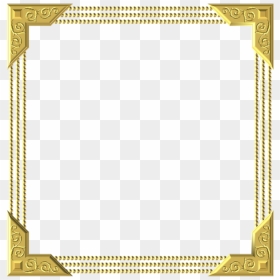 L Gold Frame Square Border Decoration Decor - Transparent Background Gold Border, HD Png Download - square png