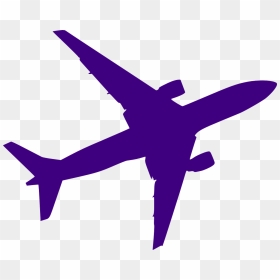 Purple Airplane Clipart, HD Png Download - plane png