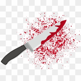 Knife With Blood Transparent, HD Png Download - vhv