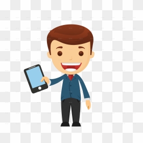 Sales Person Png , Png Download - Person On Phone Cartoon, Transparent Png - person png