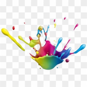 Spash Of Colour - 3d Paint Splash Vector, HD Png Download - water splash png