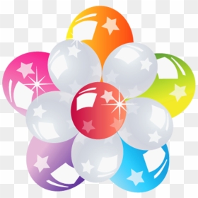 Balloons Bunch Transparent Picture - Flower Balloon Clipart, HD Png Download - balloon png