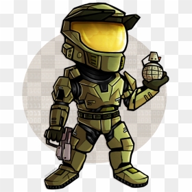 Halo Master Chief Chibi, HD Png Download - halo png