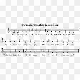Twinkle Twinkle Sheet Music - Sheet Music For Twinkle Twinkle Little Star Kids, HD Png Download - music png