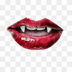 Vampire Mouth Png, Transparent Png - lips png