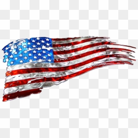 Tattered American Flag Png Picture Transparent Library - Clip American Flag Waving, Png Download - usa flag png